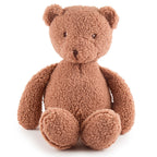 Kosebamse Mika XL i bouclé forfra i varm pralinefarge