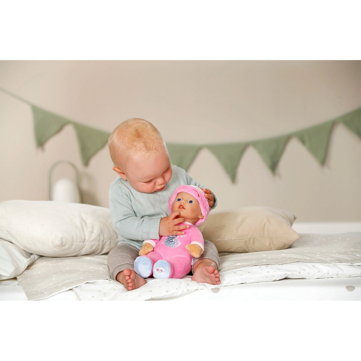 Detalj av Kosedukke Sleepy for babies 30 cm med rangle hode