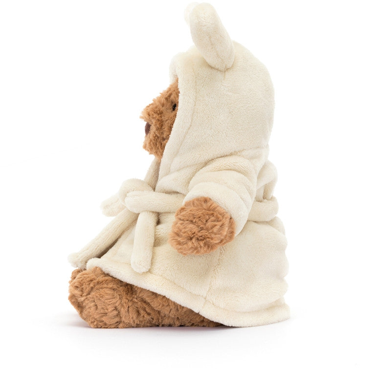 Detalj av kosedyr Bartholomew Bear badekåpe 26 cm
