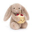 Kosedyr Bashful Beige Bunny Birthday 31 cm forfra