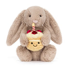 Kosedyr Bashful Beige Bunny Birthday 31 cm bakside