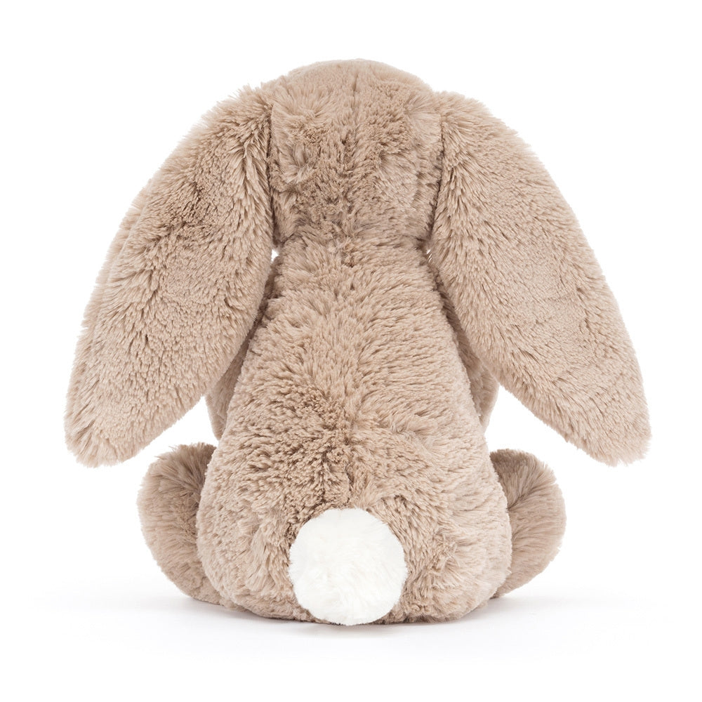Nærbilde av ansiktet på Kosedyr Bashful Beige Bunny Birthday