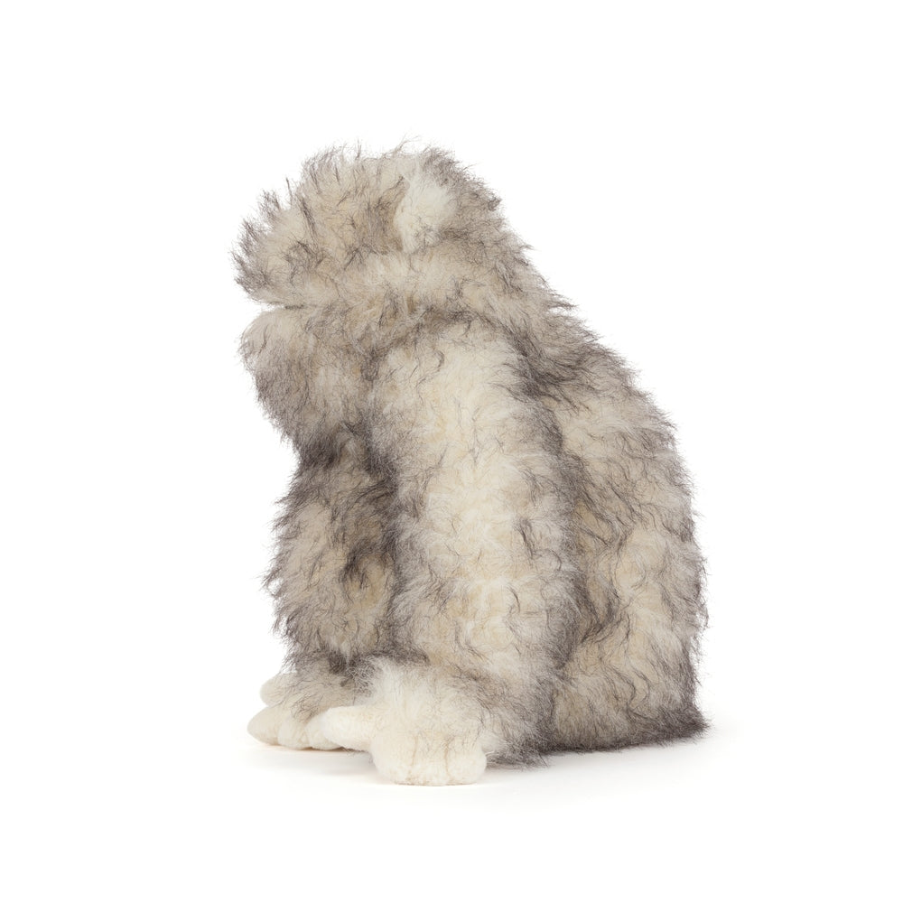Kosedyr Bretti Yeti snømann Jellycat montert og klar