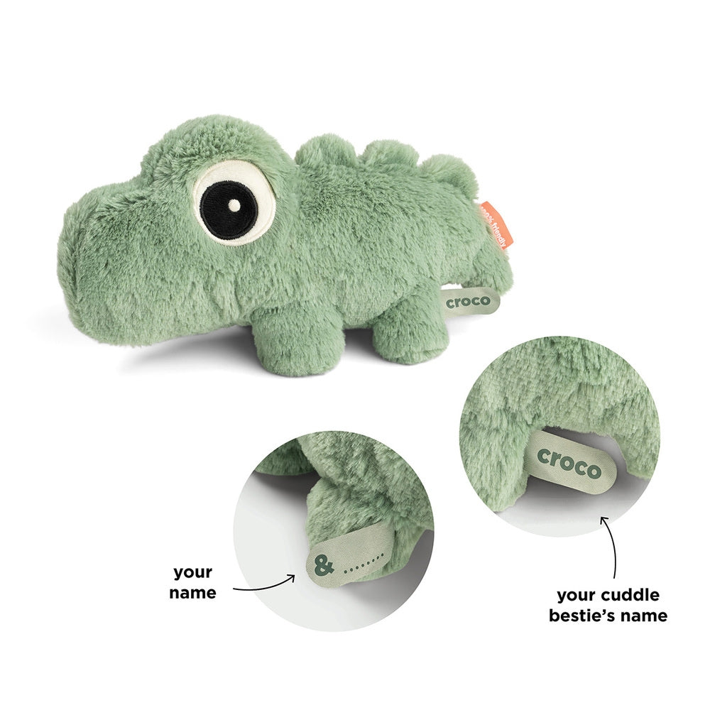 Kosedyr Cuddle Bestie Croco 28 cm grønn bakside