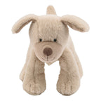 Kosedyr hund Lucky med rangle 21 cm plysj bakside