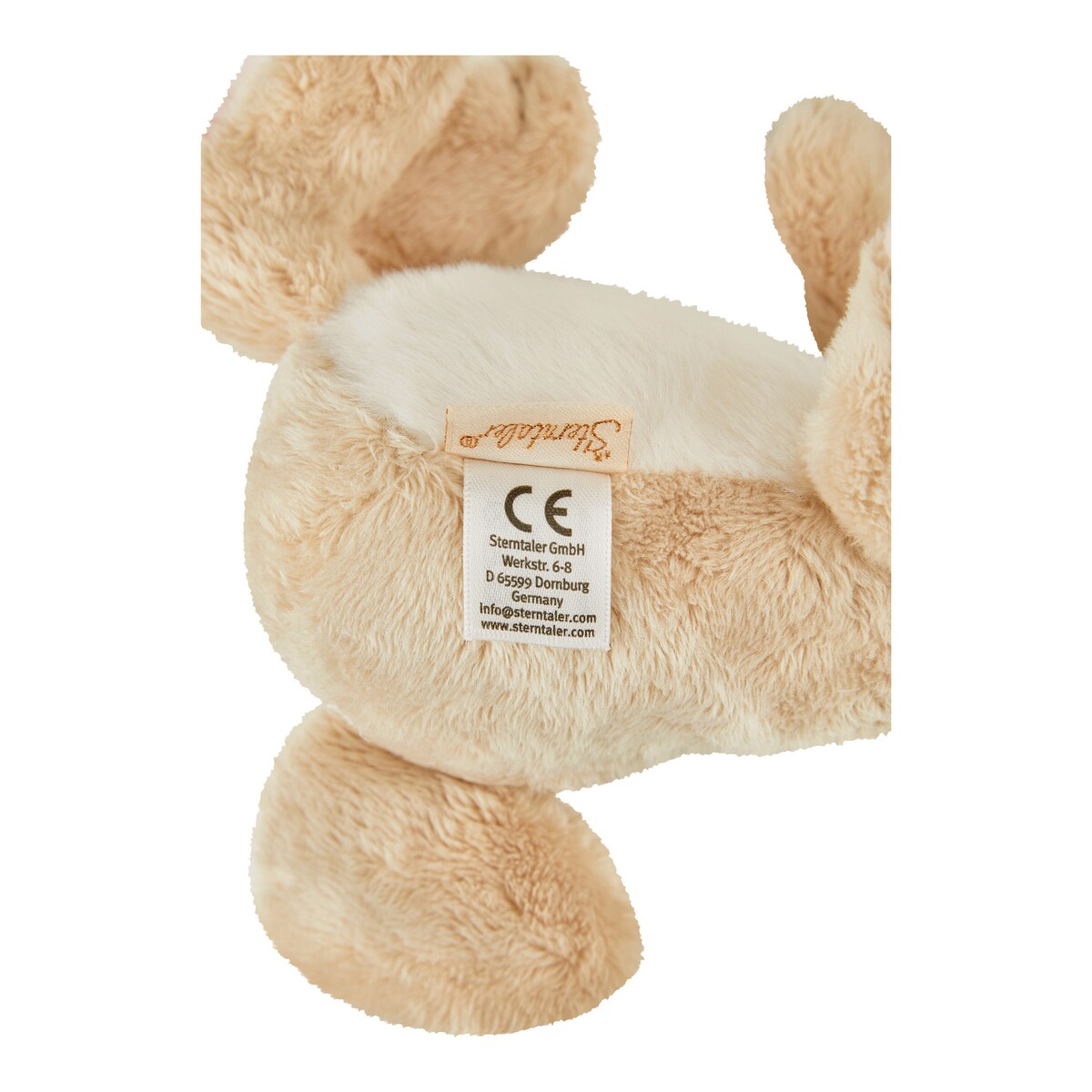 Kosedyr kanin Hanni med rangle 23 cm liggende