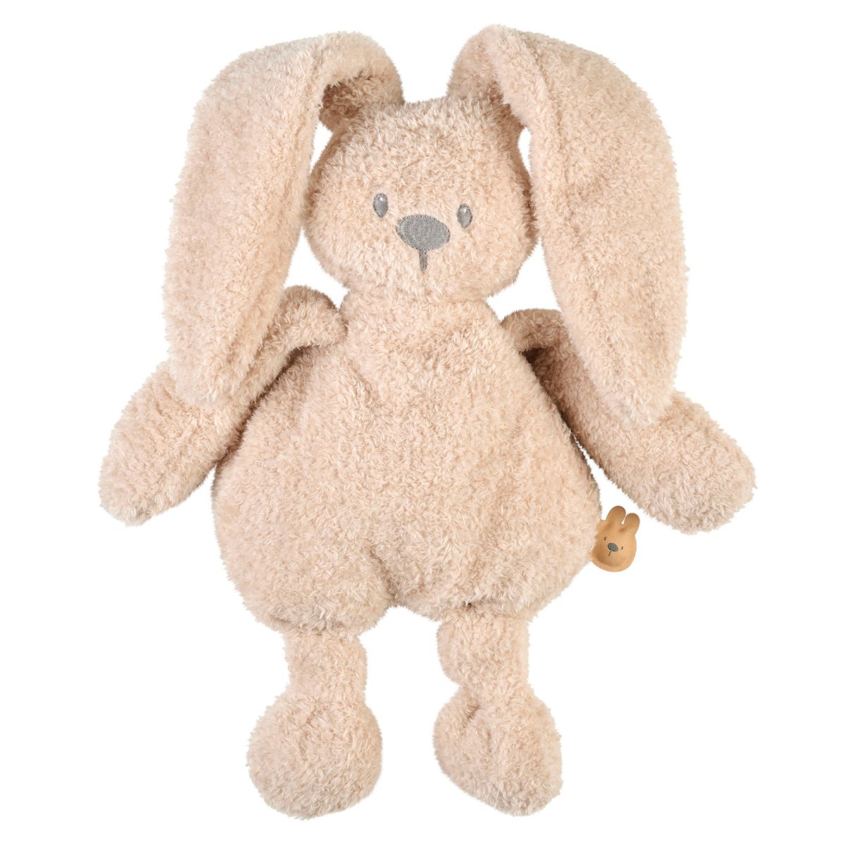 Kosedyr kanin Lapidou i teddystoff sand forfra