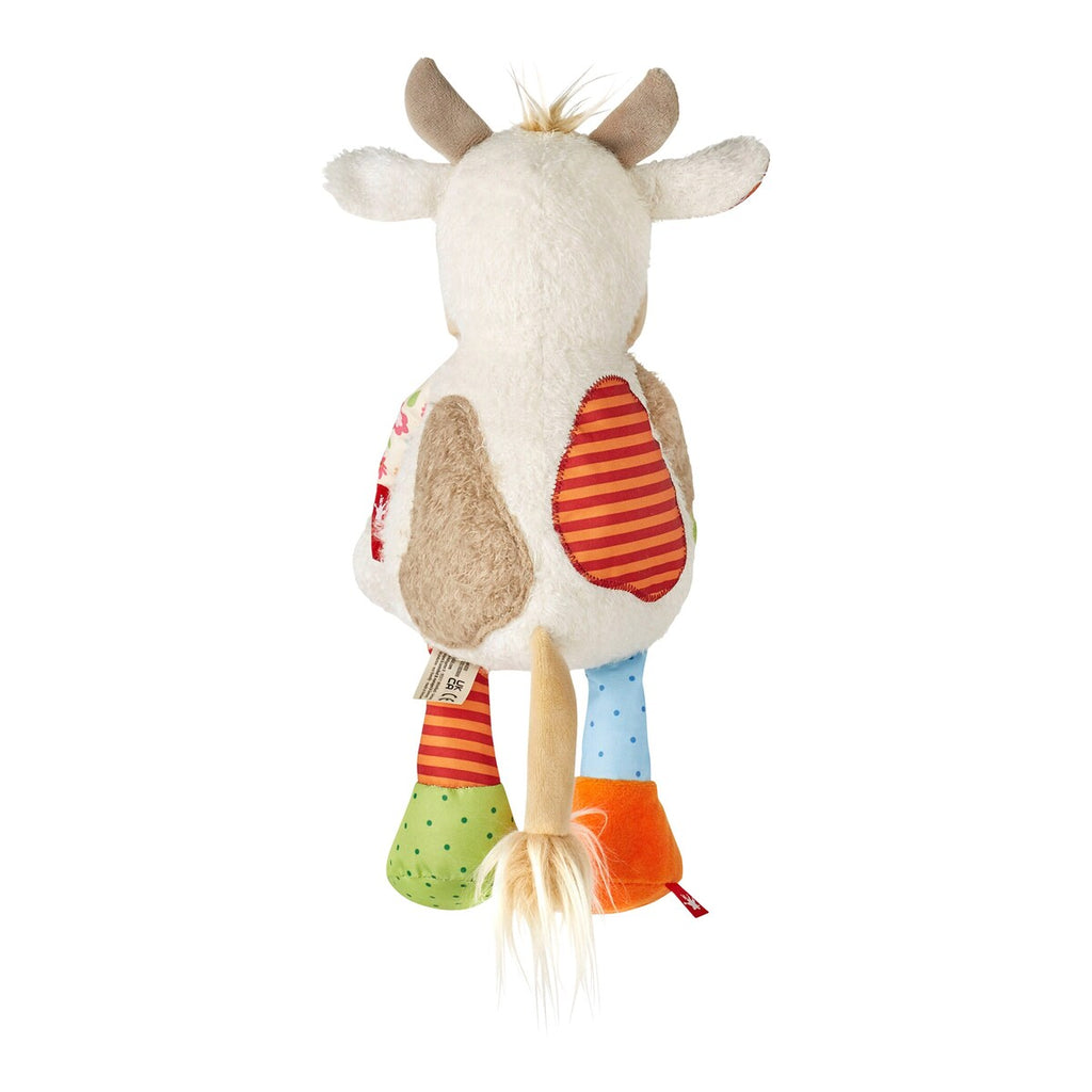Kosedyr ku Patchwork Sweety 30 cm i plysj bakside