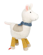 Kosedyr lama Patchwork Sweety i plysj forfra