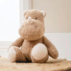 Detalj av kosedyr neshorn Teddy 30 cm, maskinvaskbar