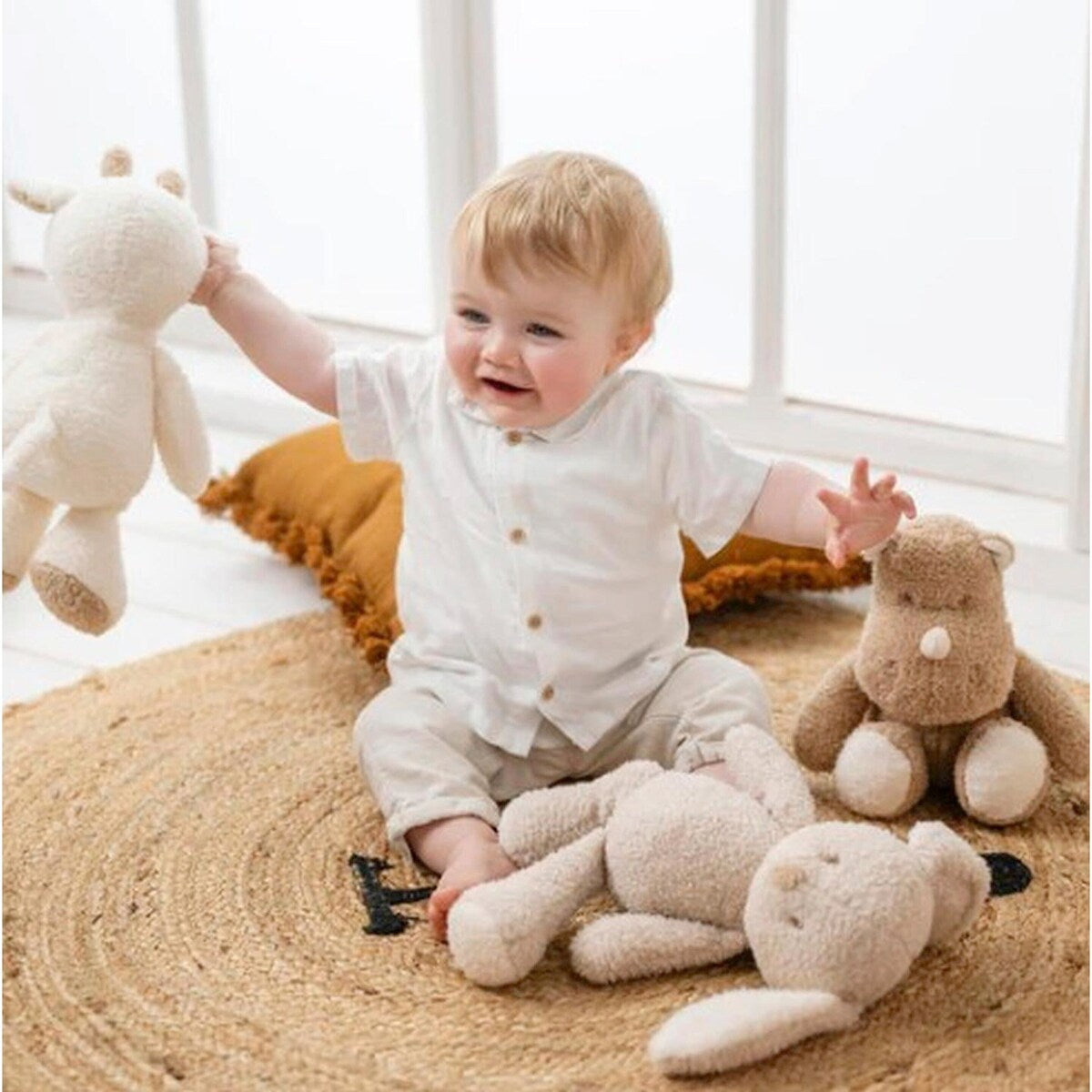 Kosedyr neshorn Teddy 30 cm, maskinvaskbar montert