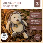 Kosedyr pinnsvin i plysj 22 cm bakside