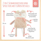 Kosedyr rådyr stort polyester 55 cm montert i barneseng