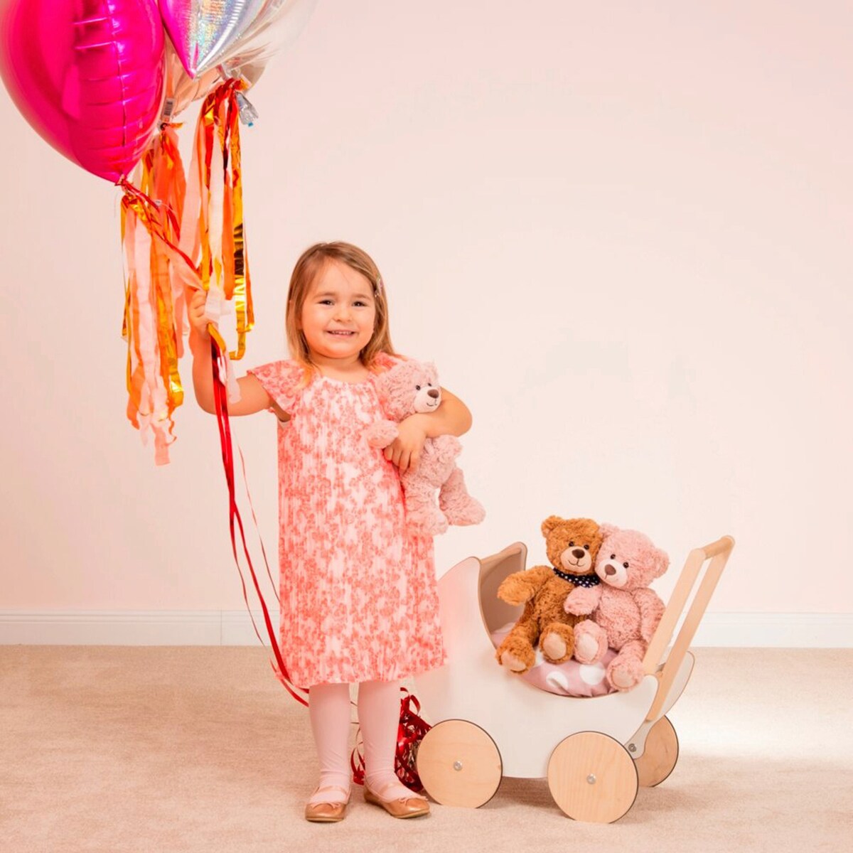 Kosedyr teddybjørn Pepper 30 cm dusty rose detalj