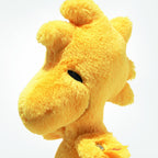 Montert Kosedyr Woodstock Peanuts 18 cm gul i sittende posisjon