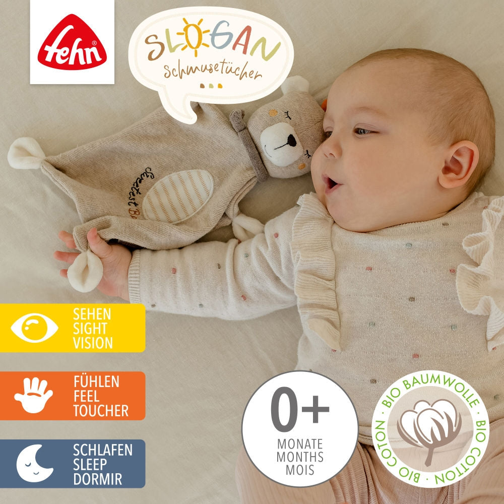 Koseklut bamse Baby fra Fehn bakside