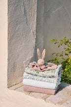 Koseklut Blinkie Mae bomullsmusselin 46,5 cm Misty Pink bakside