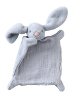 Koseklut kanin med 3D-hode 26x29 cm i muslin forfra
