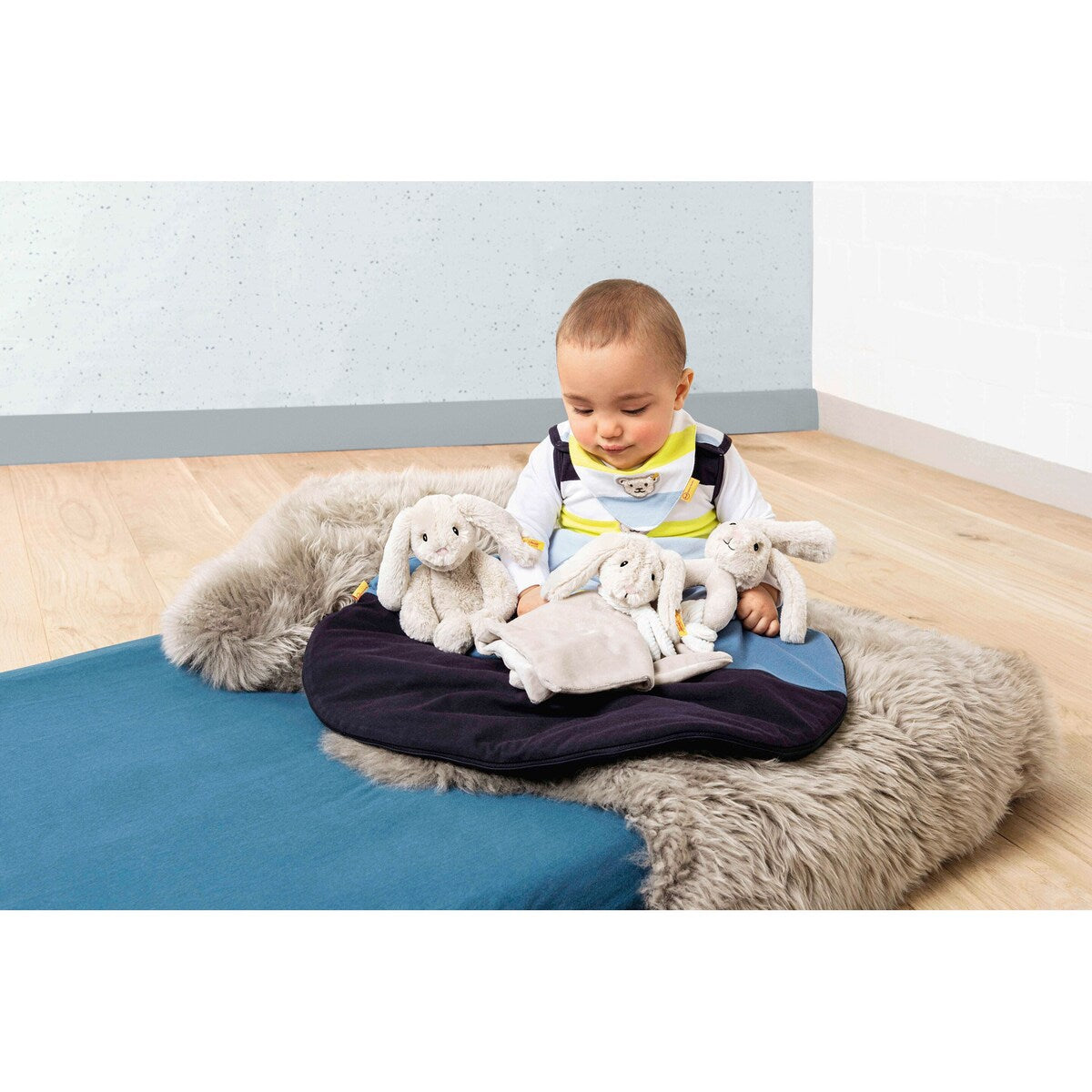 Koseklut kanin Hoppie Soft Cuddly Friends plysj detalj av ansikt