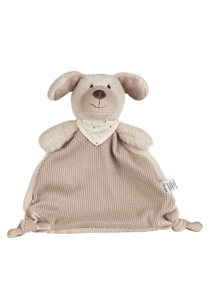 Koseklut M hund Lucky i fleece og vaffelstrikk forfra