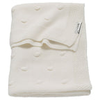 Koseteppe bomull 75 x 100 cm Knots offwhite Meyco forfra