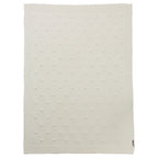 Koseteppe bomull 75 x 100 cm Knots offwhite Meyco bakside