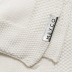 Koseteppe bomull 75 x 100 cm Knots offwhite Meyco detalj av struktur