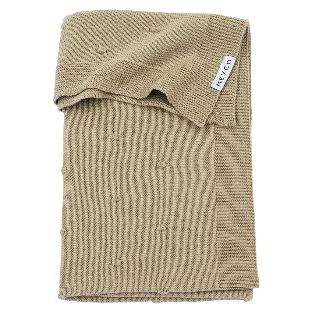 Koseteppe bomull 75 x 100 cm Knots offwhite Meyco nærbilde av materiale