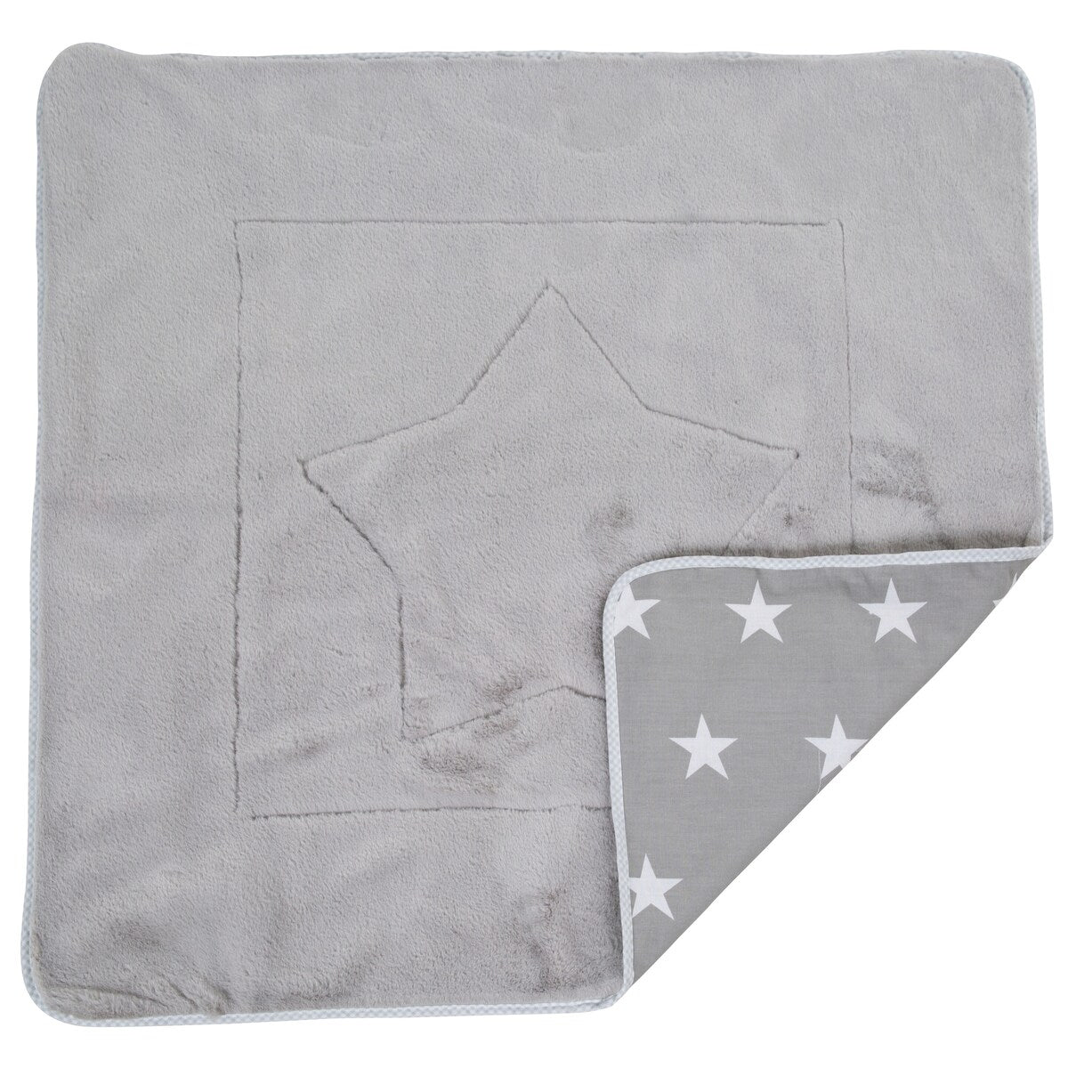 Detalj av stjernequilting på Koseteppe Little Stars 80x80 cm