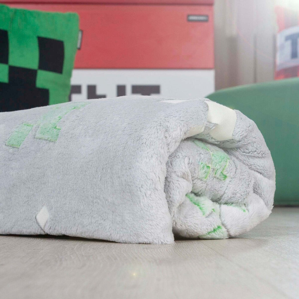 Koseteppe med selvlysende funksjon Minecraft 100x150 cm bakside