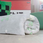 Koseteppe med selvlysende funksjon Minecraft 100x150 cm bakside