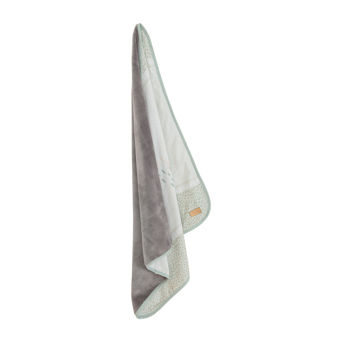 Koseteppe Woodland Buddies 80x80 cm bomull og fleece montert i vogn