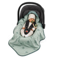 Kosetteppe i bomull til babystol og barnevogn 80 x 80 cm - Zamboo forfra