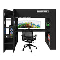 Køyeseng 90x200 cm Minecraft gaming svart karbonlook foran