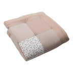 Krablematte og lekegrindinnlegg 100x100 cm bomull patchwork vaskbar i maskin