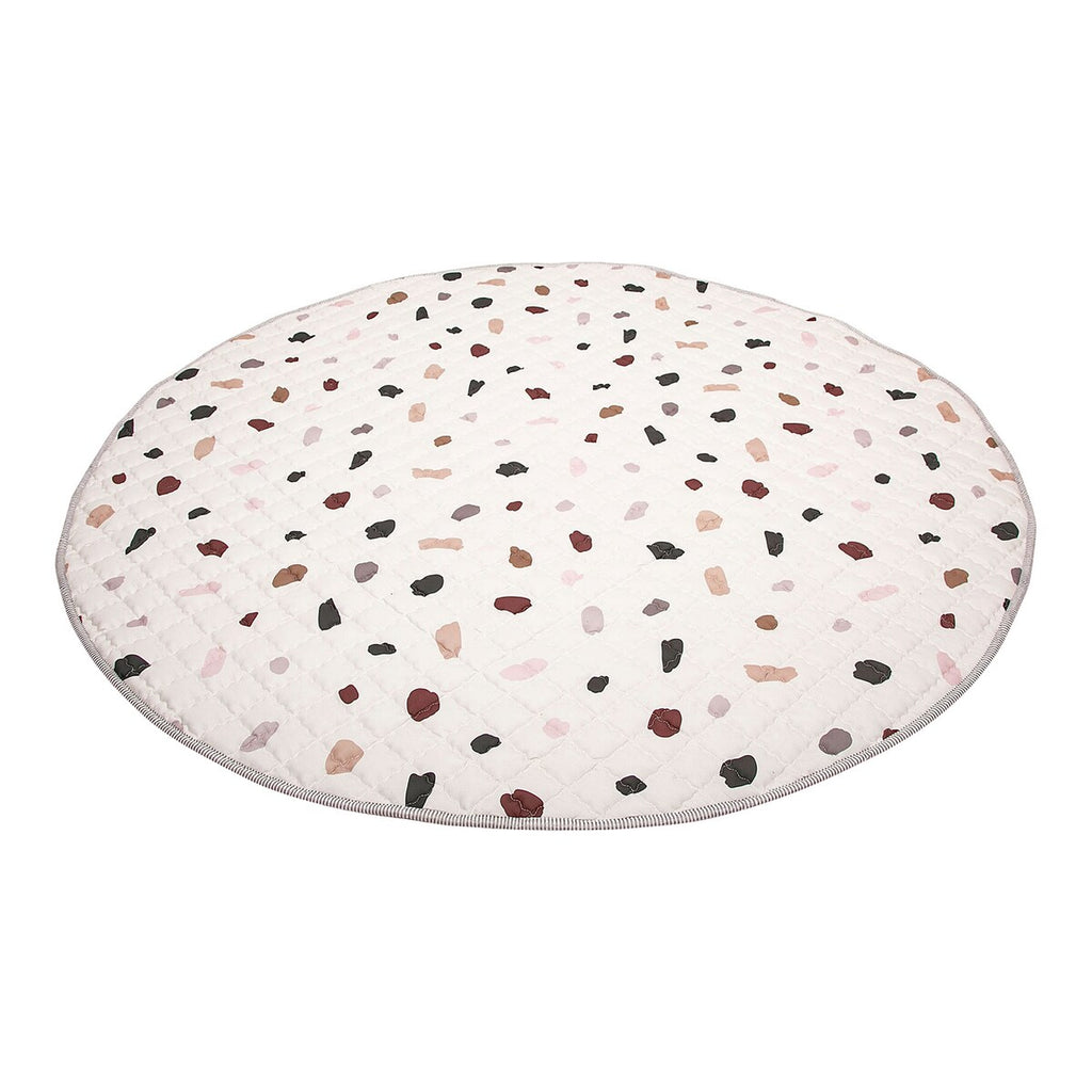 Krablematte XXL quiltet Ø150 cm med gummiknotter foran