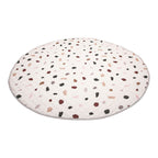Krablematte XXL quiltet Ø150 cm med gummiknotter foran