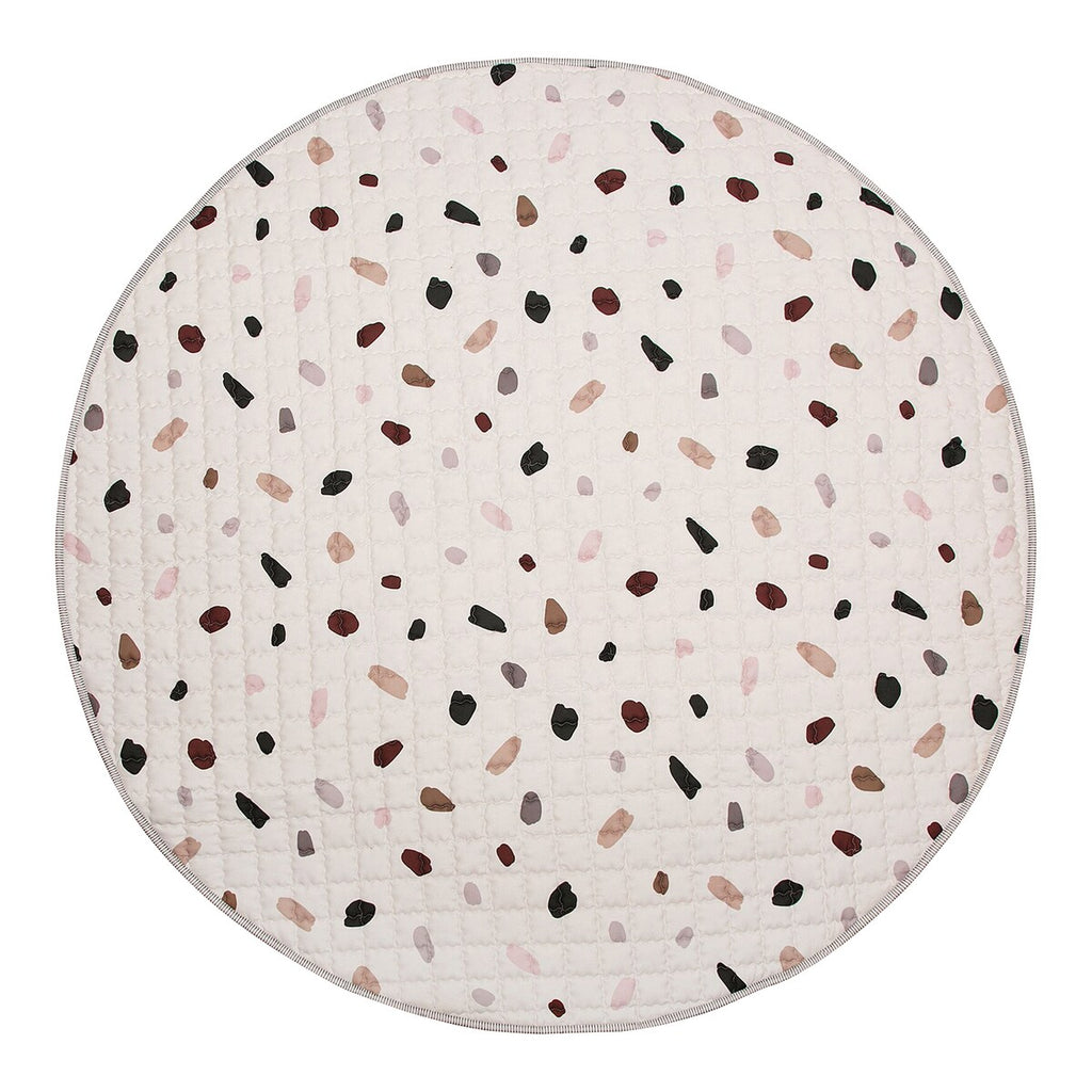Krablematte XXL quiltet Ø150 cm med gummiknotter bakside med gummiknotter