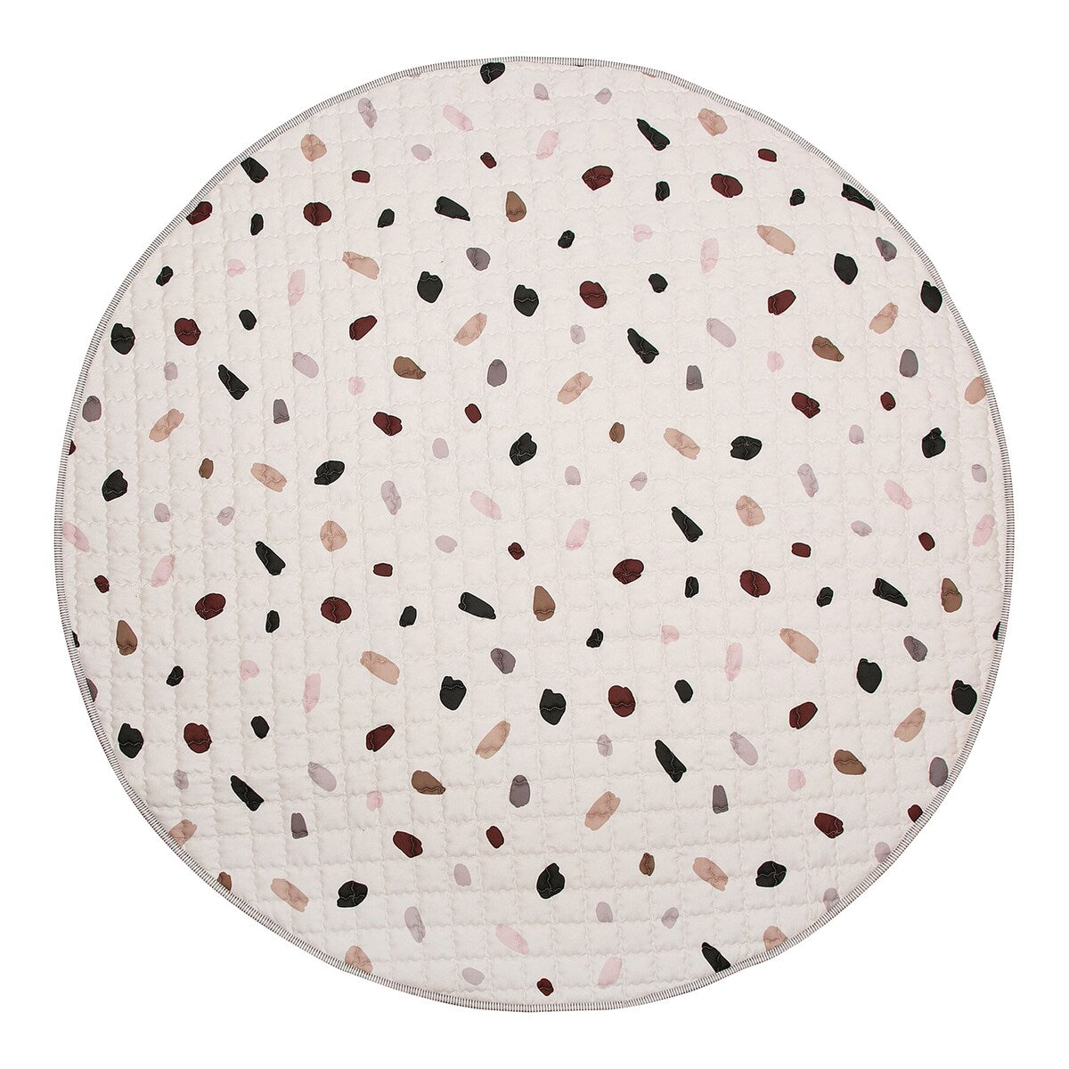 Krablematte XXL quiltet Ø150 cm med gummiknotter bakside med gummiknotter