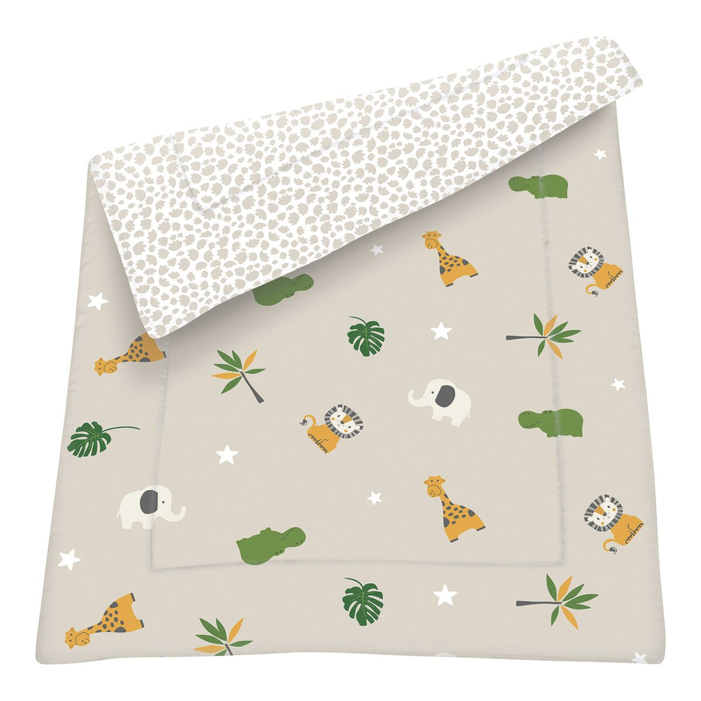 Krableteppe 100x155 cm, vendbart, bomull forfra