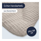 Krableteppe bladform Nordic vaffelpiqué 110x170 cm bakside