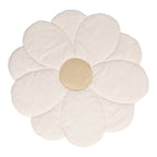 Krableteppe blomst Ø110 cm med teddystoff forfra