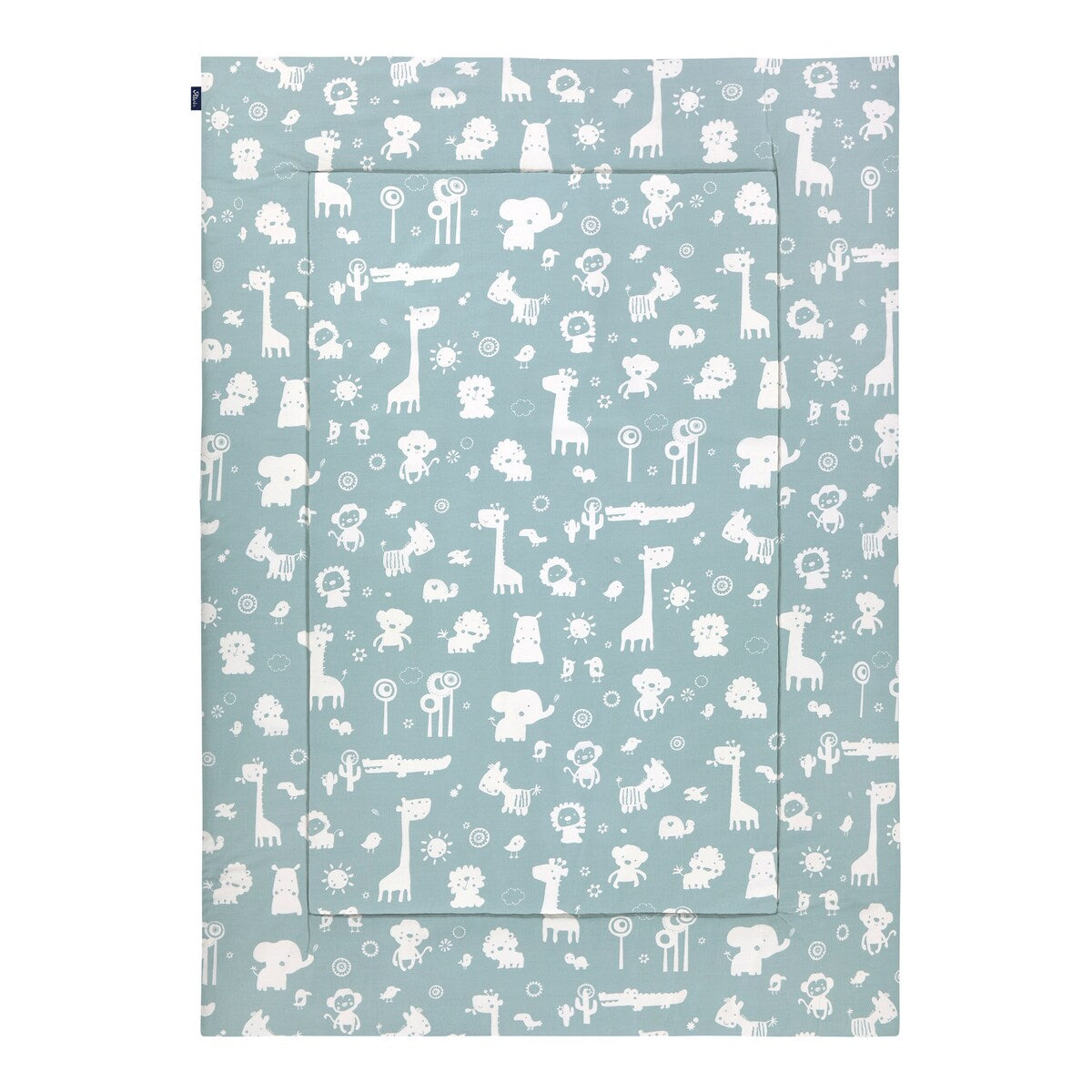 Oversikt over Krableteppe i bomull 100x135 cm med polstring i rom