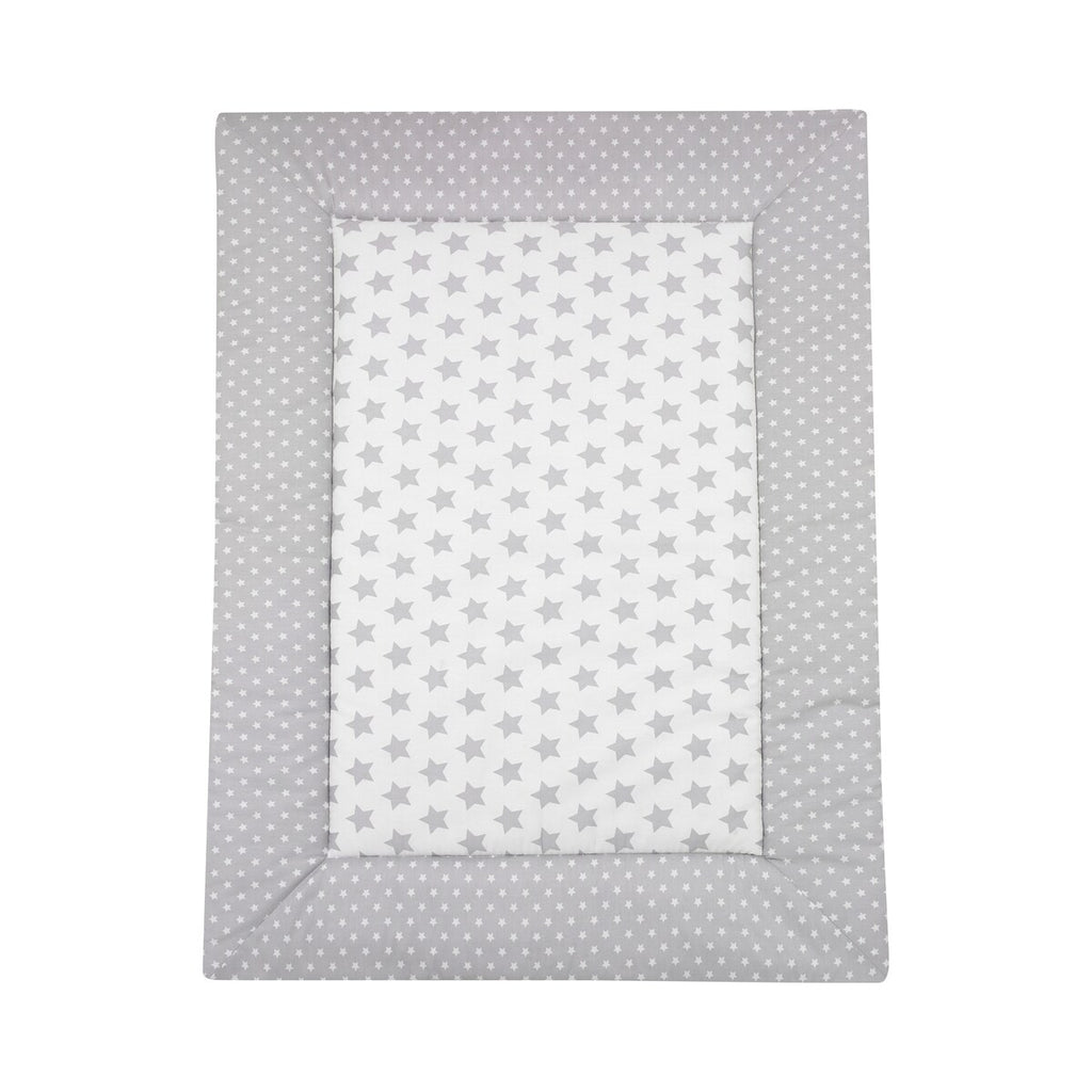 Krableteppe i bomull 100x135 cm med polstring med bred kant