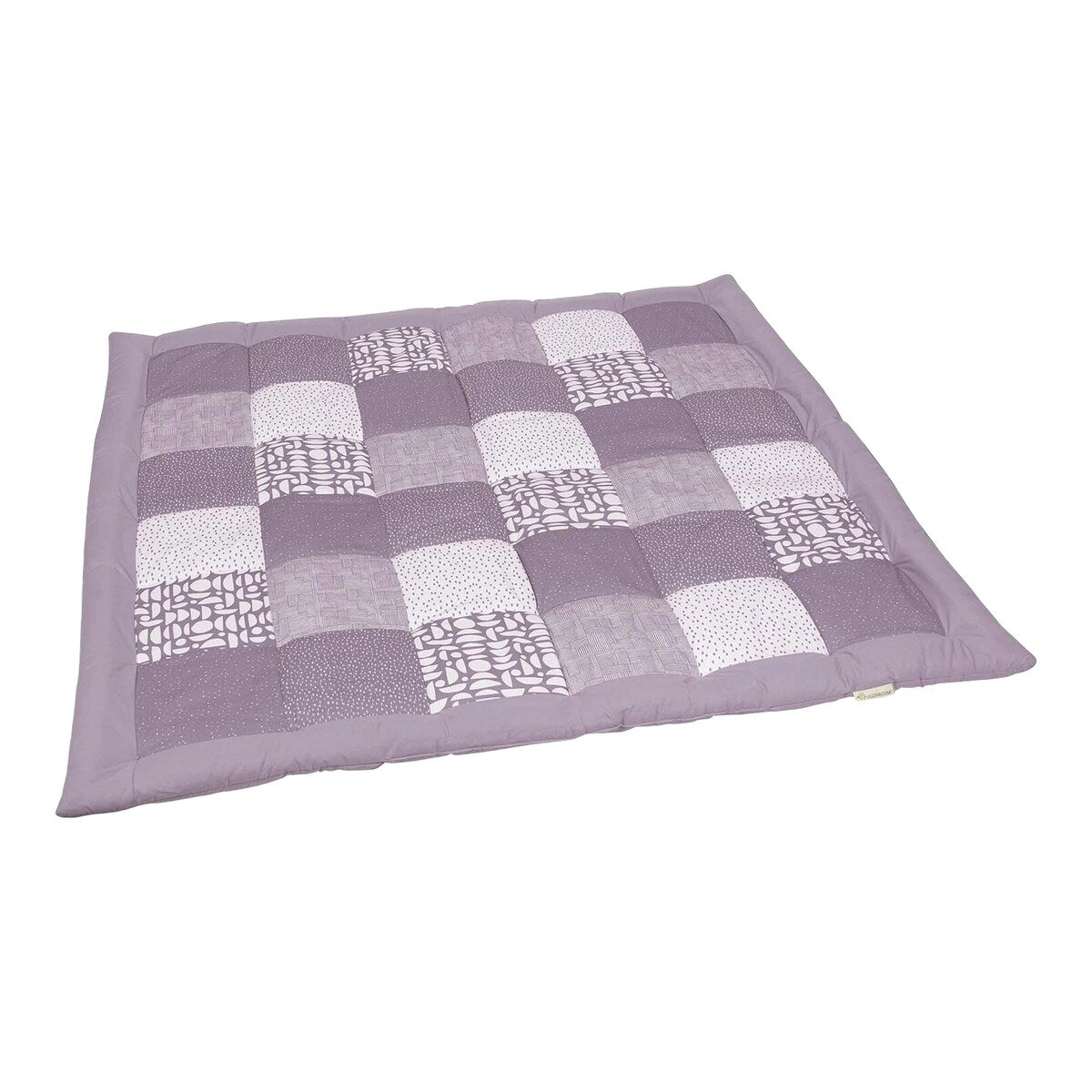 Krableteppe Classics patchwork 140x140 cm bomull montert på gulv