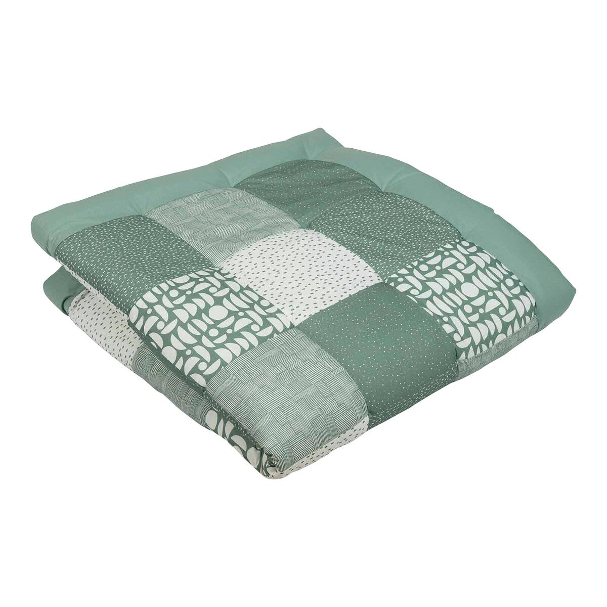 Krableteppe Classics patchwork 140x140 cm bomull sett fra siden