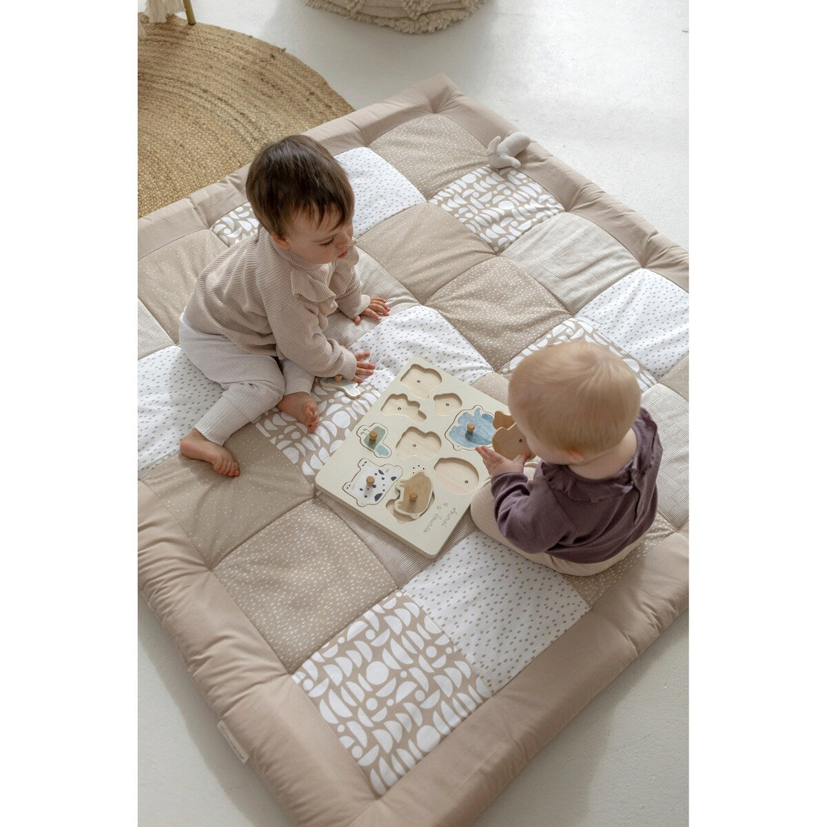 Krableteppe og lekegrindmatte Classics 120x120 cm - Ullenboom