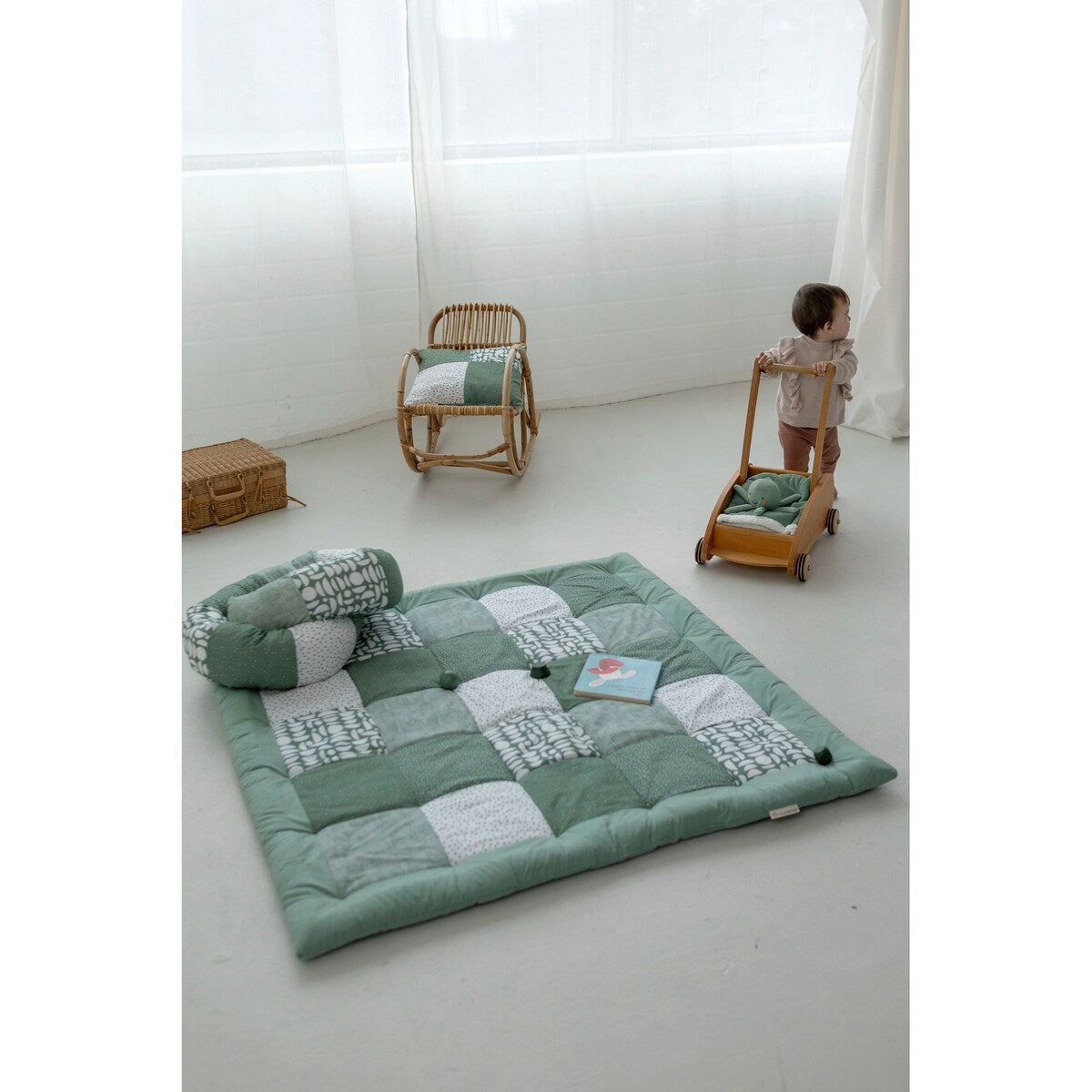 Krableteppe og lekegrindmatte Classics 120x120 cm - Ullenboom