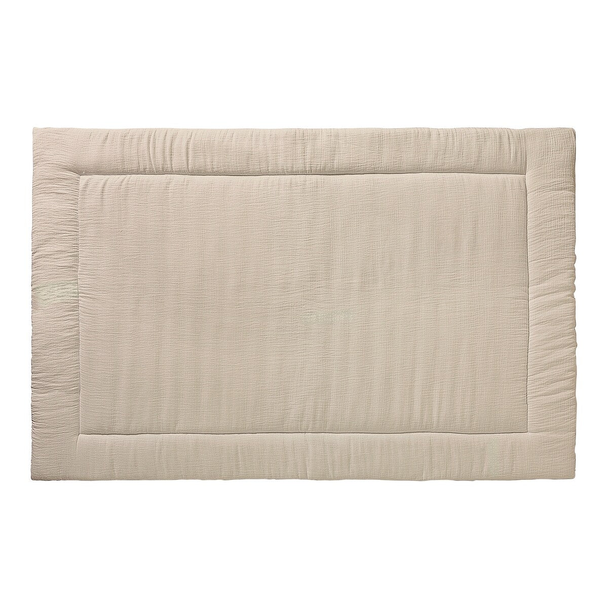 Bakside av krableteppe i musselin 155x100 cm bomull polstret
