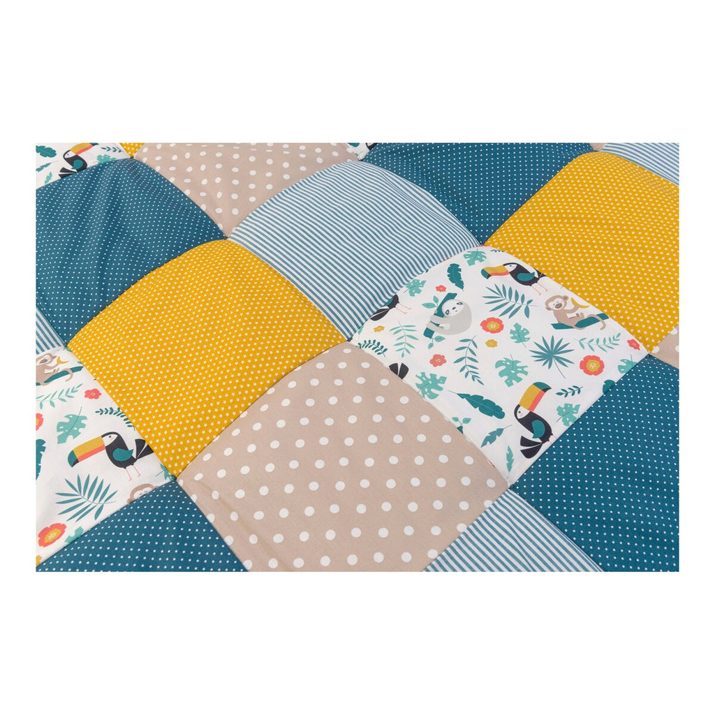 Krableteppe og lekegrindinnlegg 120x120 cm bomull pakkeinnhold